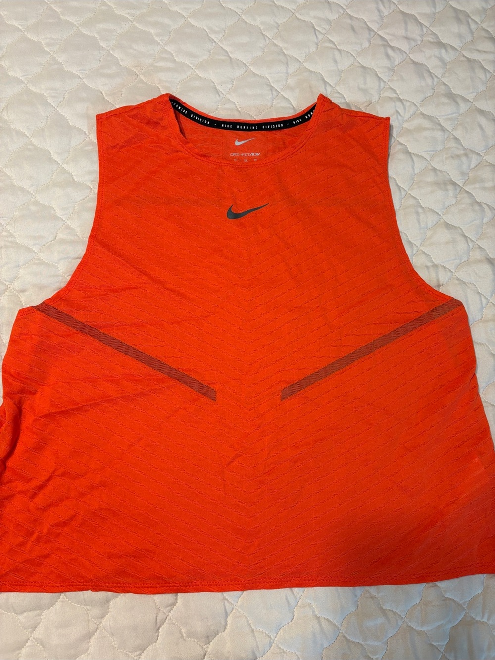 Nike Men’s Bright Orange Sleeveless Training Tank